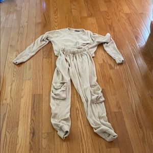 Two piece sweat suit